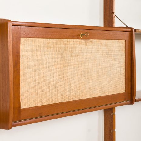 25077 Ergo freestanding three bay teak wall unit with bar cabinet byJohn Texmon, Norway 1960s-10 25077 Ergo freestanding three bay teak wall unit with bar cabinet byJohn Texmon, Norway 1960s-10