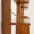 25077 Ergo freestanding three bay teak wall unit with bar cabinet byJohn Texmon, Norway 1960s-21