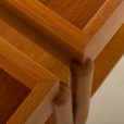 25083 Pair of mid century minimalist nighstands, bedside tables in solid teak, Denmark 1970s-12