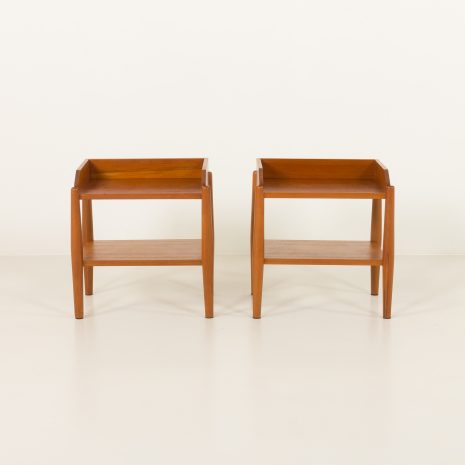 25083 Pair of mid century minimalist nighstands, bedside tables in solid teak, Denmark 1970s-2 25083 Pair of mid century minimalist nighstands, bedside tables in solid teak, Denmark 1970s-2