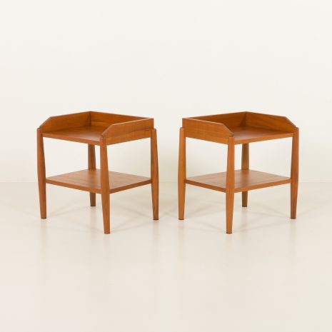 25083 Pair of mid century minimalist nighstands, bedside tables in solid teak, Denmark 1970s-3 25083 Pair of mid century minimalist nighstands, bedside tables in solid teak, Denmark 1970s-3