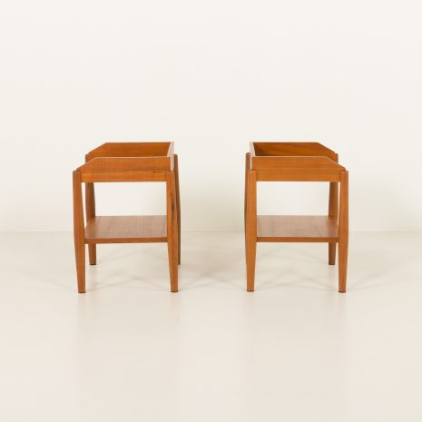 25083 Pair of mid century minimalist nighstands, bedside tables in solid teak, Denmark 1970s-4 25083 Pair of mid century minimalist nighstands, bedside tables in solid teak, Denmark 1970s-4