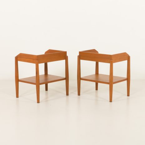 25083 Pair of mid century minimalist nighstands, bedside tables in solid teak, Denmark 1970s-5 25083 Pair of mid century minimalist nighstands, bedside tables in solid teak, Denmark 1970s-5
