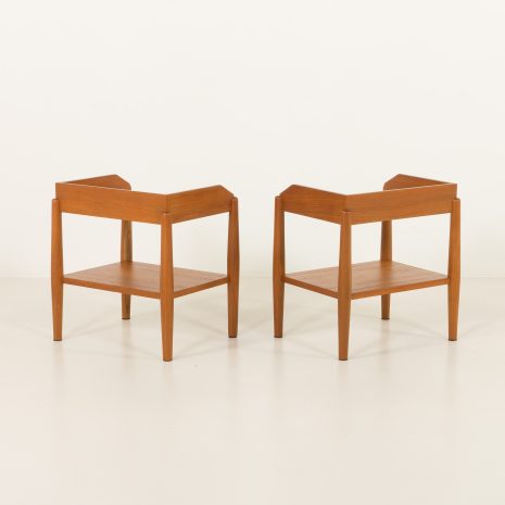 25083 Pair of mid century minimalist nighstands, bedside tables in solid teak, Denmark 1970s-7 25083 Pair of mid century minimalist nighstands, bedside tables in solid teak, Denmark 1970s-7