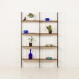 Italian free standing two bay shelving unit or room divider, 1970s