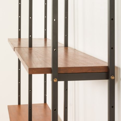 25085 Italian free standing two bay shelving unit or room divider, 1970s-11 25085 Italian free standing two bay shelving unit or room divider, 1970s-11