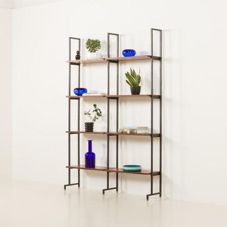 25085 Italian free standing two bay shelving unit or room divider, 1970s-2 25085 Italian free standing two bay shelving unit or room divider, 1970s-2