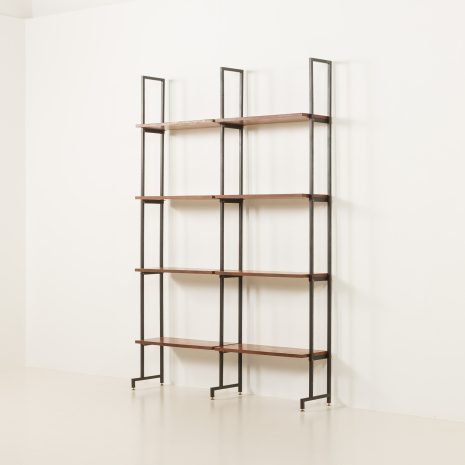 25085 Italian free standing two bay shelving unit or room divider, 1970s-3 25085 Italian free standing two bay shelving unit or room divider, 1970s-3