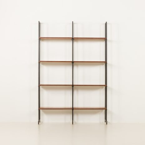 25085 Italian free standing two bay shelving unit or room divider, 1970s-4 25085 Italian free standing two bay shelving unit or room divider, 1970s-4