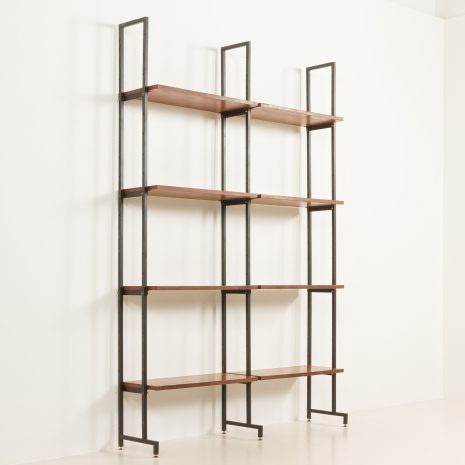 25085 Italian free standing two bay shelving unit or room divider, 1970s-6 25085 Italian free standing two bay shelving unit or room divider, 1970s-6