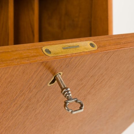 25089 Scandinavian vintage teak wall unit -Ergo- by John Texmon with a hidden desk, Norway 1960s-13 25089 Scandinavian vintage teak wall unit -Ergo- by John Texmon with a hidden desk, Norway 1960s-13