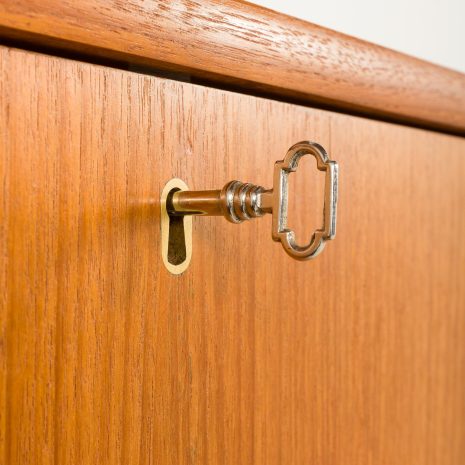 25089 Scandinavian vintage teak wall unit -Ergo- by John Texmon with a hidden desk, Norway 1960s-14 25089 Scandinavian vintage teak wall unit -Ergo- by John Texmon with a hidden desk, Norway 1960s-14