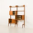 25089 Scandinavian vintage teak wall unit -Ergo- by John Texmon with a hidden desk, Norway 1960s-4
