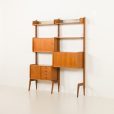 25089 Scandinavian vintage teak wall unit -Ergo- by John Texmon with a hidden desk, Norway 1960s-6