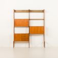 25089 Scandinavian vintage teak wall unit -Ergo- by John Texmon with a hidden desk, Norway 1960s-7