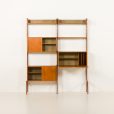 25089 Scandinavian vintage teak wall unit -Ergo- by John Texmon with a hidden desk, Norway 1960s-8