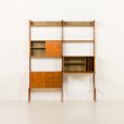 25089 Scandinavian vintage teak wall unit -Ergo- by John Texmon with a hidden desk, Norway 1960s-9