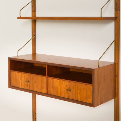 25091 Poul Cadovius entry teak wall unit with a console for Cado, 1960s-11 25091 Poul Cadovius entry teak wall unit with a console for Cado, 1960s-11