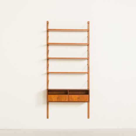 25091 Poul Cadovius entry teak wall unit with a console for Cado, 1960s-4 25091 Poul Cadovius entry teak wall unit with a console for Cado, 1960s-4