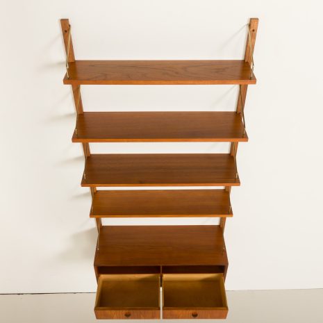 25091 Poul Cadovius entry teak wall unit with a console for Cado, 1960s-7 25091 Poul Cadovius entry teak wall unit with a console for Cado, 1960s-7