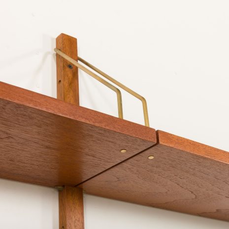 25092 Preben Sorensen PS System three bay teak wall unit, Randers, Denmark 1960s-14 25092 Preben Sorensen PS System three bay teak wall unit, Randers, Denmark 1960s-14