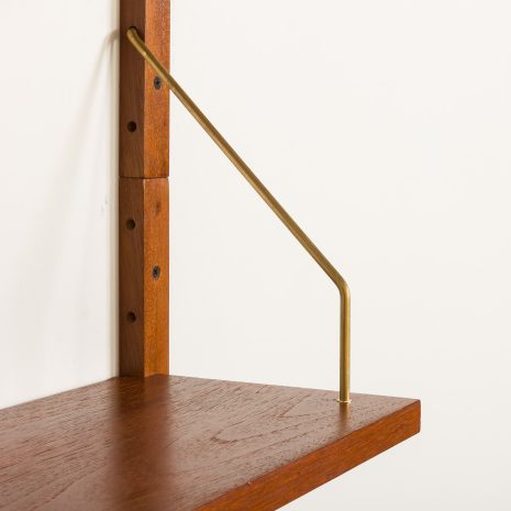 25093 Danish teak wall unit with a console in a stye of Poul Cadovius, 1960s-10 25093 Danish teak wall unit with a console in a stye of Poul Cadovius, 1960s-10