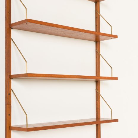 25093 Danish teak wall unit with a console in a stye of Poul Cadovius, 1960s-14 25093 Danish teak wall unit with a console in a stye of Poul Cadovius, 1960s-14