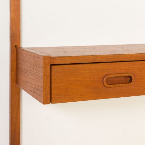 25093 Danish teak wall unit with a console in a stye of Poul Cadovius, 1960s-8 25093 Danish teak wall unit with a console in a stye of Poul Cadovius, 1960s-8