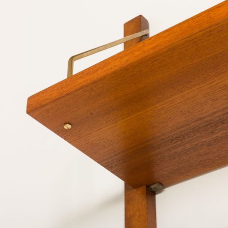 25093 Danish teak wall unit with a console in a stye of Poul Cadovius, 1960s-9 25093 Danish teak wall unit with a console in a stye of Poul Cadovius, 1960s-9