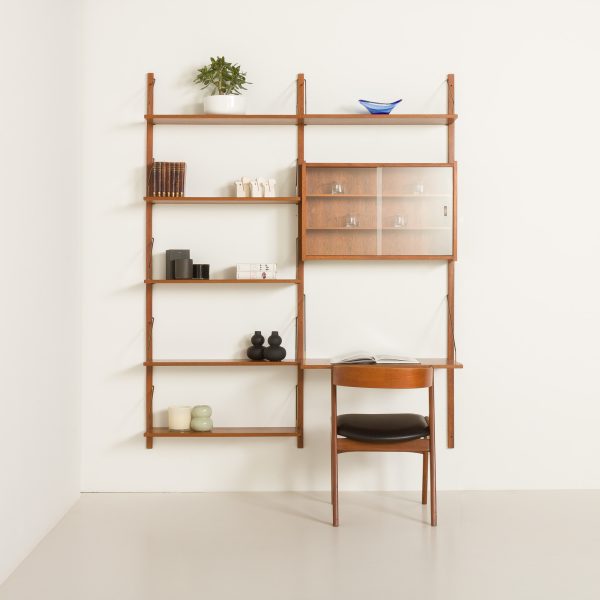 Duński egał ścienny vintage proj. Preben Sorensen, PS System, styl skandynawski, lata 60.