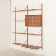25094 Preben Sorensen PS Systemt home office wall unit in teak, 1960s-12