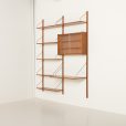 25094 Preben Sorensen PS Systemt home office wall unit in teak, 1960s-3