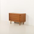 25102 Italian mid century extra wide walnut chest of drawers, 1960s-3