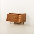 25102 Italian mid century extra wide walnut chest of drawers, 1960s-4