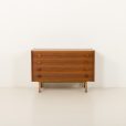 25102 Italian mid century extra wide walnut chest of drawers, 1960s-5