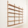 25121 Danish mid century renovated teak shelving unit, 1970s-5