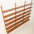 25121 Danish mid century renovated teak shelving unit, 1970s-8