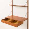 25125 Danish teak desk home office shelving unit, 1960s-7
