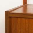 25132 Preben Sorensen, PS System one bay wall unit in teak, Randers, Denmark, 1960s-14