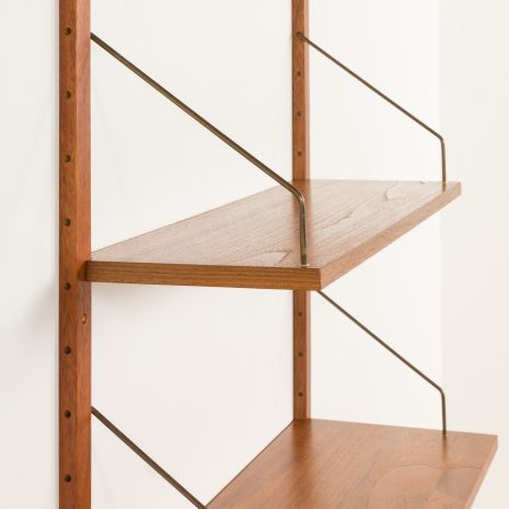 25132 Preben Sorensen, PS System one bay wall unit in teak, Randers, Denmark, 1960s-17 25132 Preben Sorensen, PS System one bay wall unit in teak, Randers, Denmark, 1960s-17