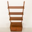 25132 Preben Sorensen, PS System one bay wall unit in teak, Randers, Denmark, 1960s-18
