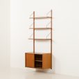 25132 Preben Sorensen, PS System one bay wall unit in teak, Randers, Denmark, 1960s-5