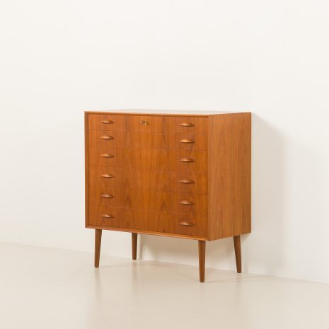 25134 Scandinavian teak chest of drawers by Johannes Sorth for Nexo Mobelfabrik, Bornholm, 1960s-3 25134 Scandinavian teak chest of drawers by Johannes Sorth for Nexo Mobelfabrik, Bornholm, 1960s-3