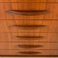 25135 Rare Danish mid century vintage teak chest of drawers, 1960s-11