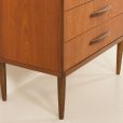 25135 Rare Danish mid century vintage teak chest of drawers, 1960s-17