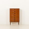 25135 Rare Danish mid century vintage teak chest of drawers, 1960s-5