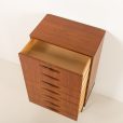 25135 Rare Danish mid century vintage teak chest of drawers, 1960s-6