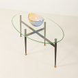 Italian mid century glass coffee table in the style of Gio Ponti, 1950s