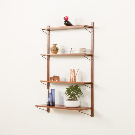 25253 Danish mid century teak shelving unit, set of 4 shelves ,1960s-2 25253 Danish mid century teak shelving unit, set of 4 shelves ,1960s-2