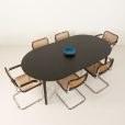 23160 6348460 Ole Hald, circular teak dining table with 2 additional plates-2